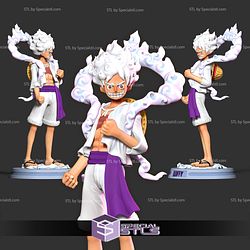 Luffy Gear 5 Basic Standing 3D Model Sculpture