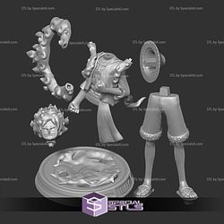 Luffy Gear 5 Basic Standing 3D Model Sculpture