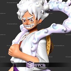 Luffy Gear 5 Basic Standing 3D Model Sculpture