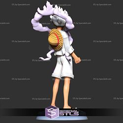 Luffy Gear 5 Basic Standing 3D Model Sculpture