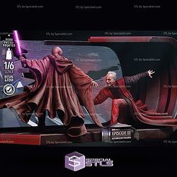 Mace Windu and Palpatine Bundel Diorama 3D Printer Files