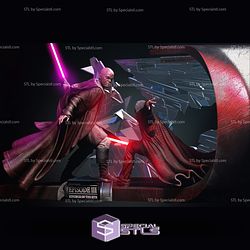 Mace Windu and Palpatine Bundel Diorama 3D Printer Files