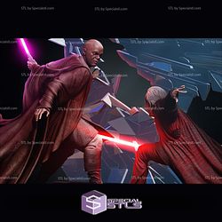 Mace Windu and Palpatine Bundel Diorama 3D Printer Files