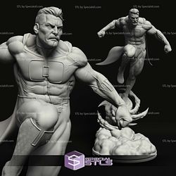 Omni Man in Battle 3D Model Sculpture