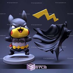 Pikachu Batman 3D Model Sculpture