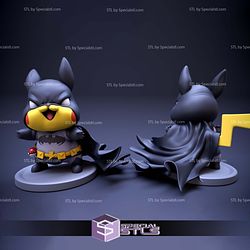 Pikachu Batman 3D Model Sculpture