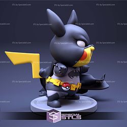 Pikachu Batman 3D Model Sculpture