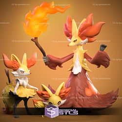 Pokemon Collection - Fennekin Evolution 3D Printer Files