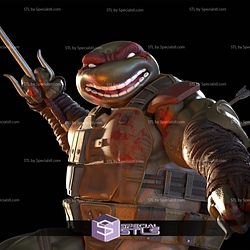 Raphael in Battle 3D Model Sculpture