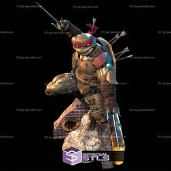 Raphael in Battle 3D Model Sculpture