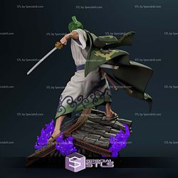 Roronoa Zoro Wano 3D Model Sculpture