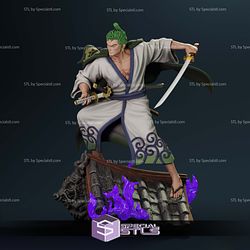 Roronoa Zoro Wano 3D Model Sculpture