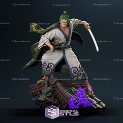 Roronoa Zoro Wano 3D Model Sculpture