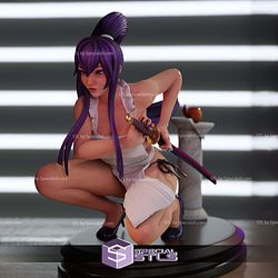 Saeko Busujima Squating 3D Printer Files