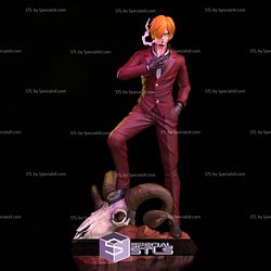 Sanji Vinsmoke One Piece 3D Model Sculpture