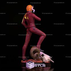 Sanji Vinsmoke One Piece 3D Model Sculpture