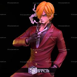 Sanji Vinsmoke One Piece 3D Model Sculpture