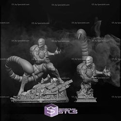 Scorpion Battle 3D Model Sculpture