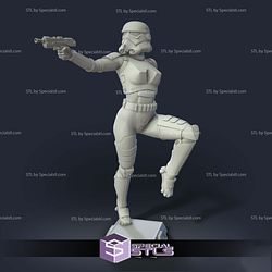 Stormtrooper Girl Standing 3D Printer Files