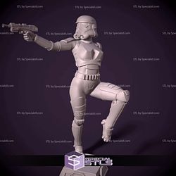 Stormtrooper Girl Standing 3D Printer Files