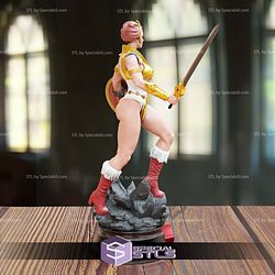 Teela He Man Golden 3D Model Sculpture