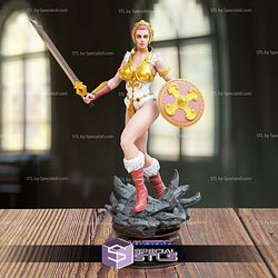 Teela He Man Golden 3D Model Sculpture