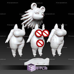 Thicc Hedgehog NSFW 3D Model Sculpture