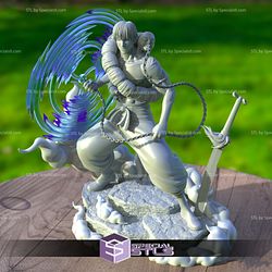 Toji Fushiguro Battle 3D Model Sculpture