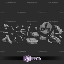 Toji Fushiguro Battle 3D Model Sculpture