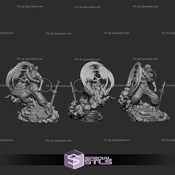 Toji Fushiguro Battle 3D Model Sculpture