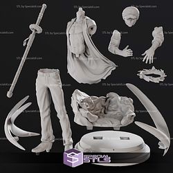 Trafalgar D Water Law from One Piece V3 3D Model Sculpture