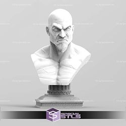 Kratos God of War Bust 3D Model Sculpture