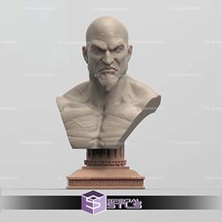 Kratos God of War Bust 3D Model Sculpture