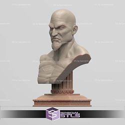 Kratos God of War Bust 3D Model Sculpture