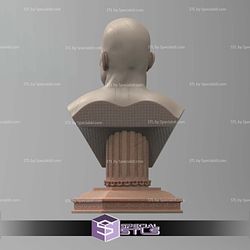 Kratos God of War Bust 3D Model Sculpture