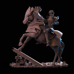 Artoria Pendragon Lancer on Horse Fate Grand Order 3D Printer Files