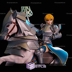 Artoria Pendragon Lancer on Horse Fate Grand Order 3D Printer Files