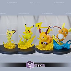 Basic Pokemon Collection - Pikachu Pack 3D Printer Files