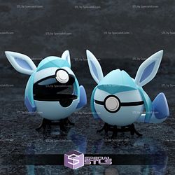 Basic Pokemon STL Files Collection - Glaceon Pokeball