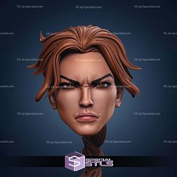 Custom Figure Head STL Collection - Lara Croft