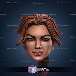 Custom Figure Head STL Collection - Lara Croft