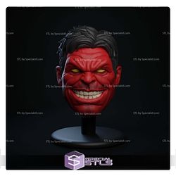 Custom Figure Head STL Collection - Red Hulk