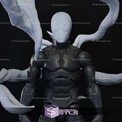 Custom Figure STL Collection - Symbiote Spiderman Head and Tendrills No Body