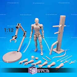 Action Figure Base Male and Sword 3D Printer Files