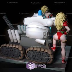 Anna and Uni Puma Dominion Tank Police Digital 3D Sculpture