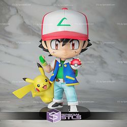 Ash Pokemon Chibi 3D Printer Files