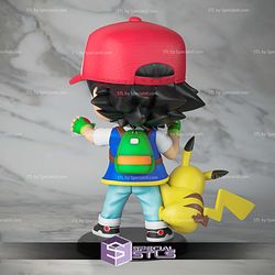 Ash Pokemon Chibi 3D Printer Files