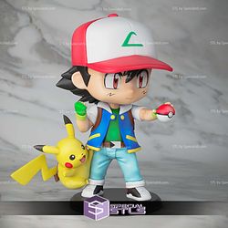 Ash Pokemon Chibi 3D Printer Files