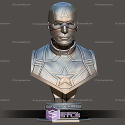 Captain America Bust 2 Head 3D Printer Files