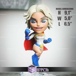 Chibi STL Collection - Power Girl 3D Printer Files